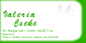 valeria cseke business card